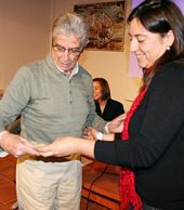 José Tello, a la izquierda, autor de uno de los segundos premios José Tello, a la izquierda, autor de uno de los segundos premios